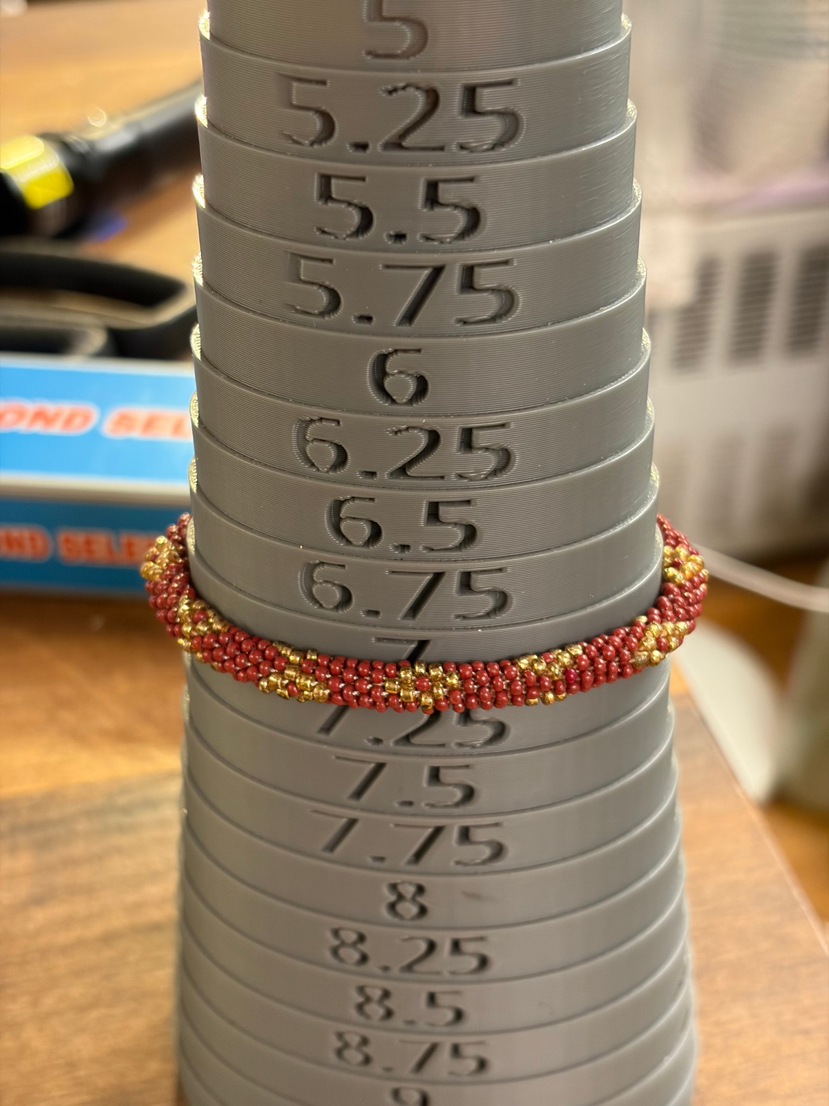 Handcrafted Nepalese Roll-On Seed Bead Bracelets – Burgundy & Gold Spiral