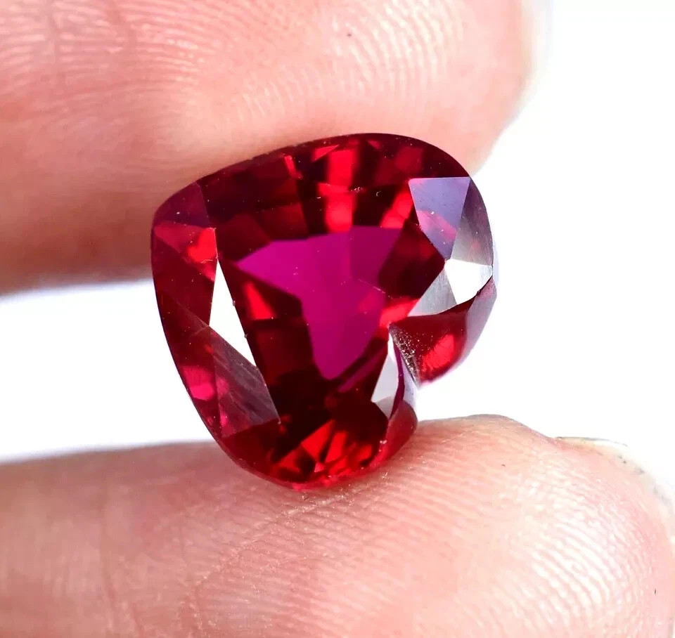 Certified 9.54 Ct AAA Flawless Natural Red Ruby Heart Cut Loose Gemstone