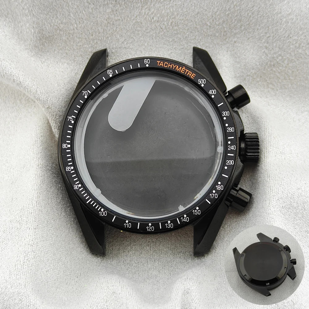 39.7mm VK63 Watch Case Metal Waterproof Moon Back Fit for 20mm Strap