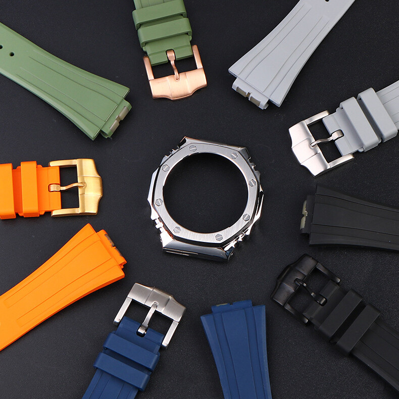 For CASIOAK GM2100 GA2100 GA2110 Watch Replacement Strap Rubber Band