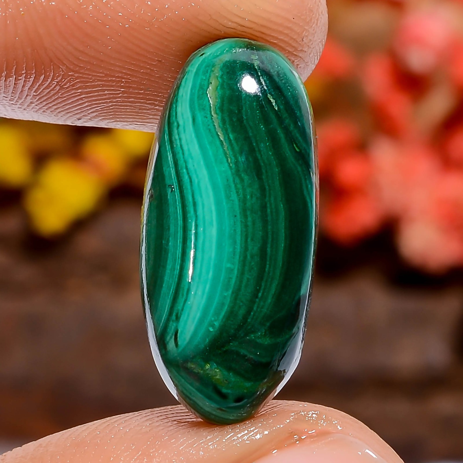 Malachite Oval 16Ct Green 21X9X5mm Stone Necklace Africa Jewelry Loose Natural