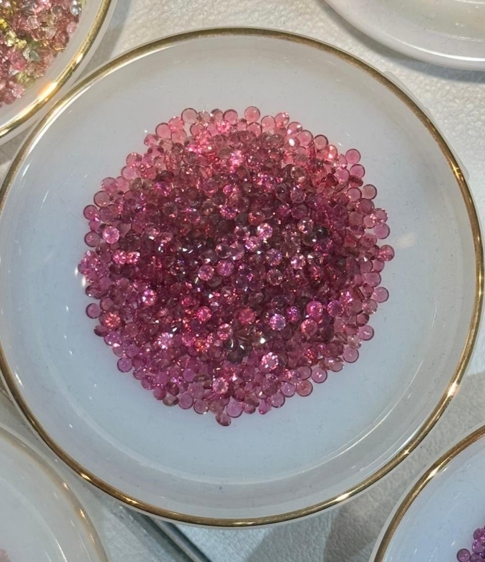 20 Pieces Gorgeous 2mm Round 100% Natural Pink Tourmaline