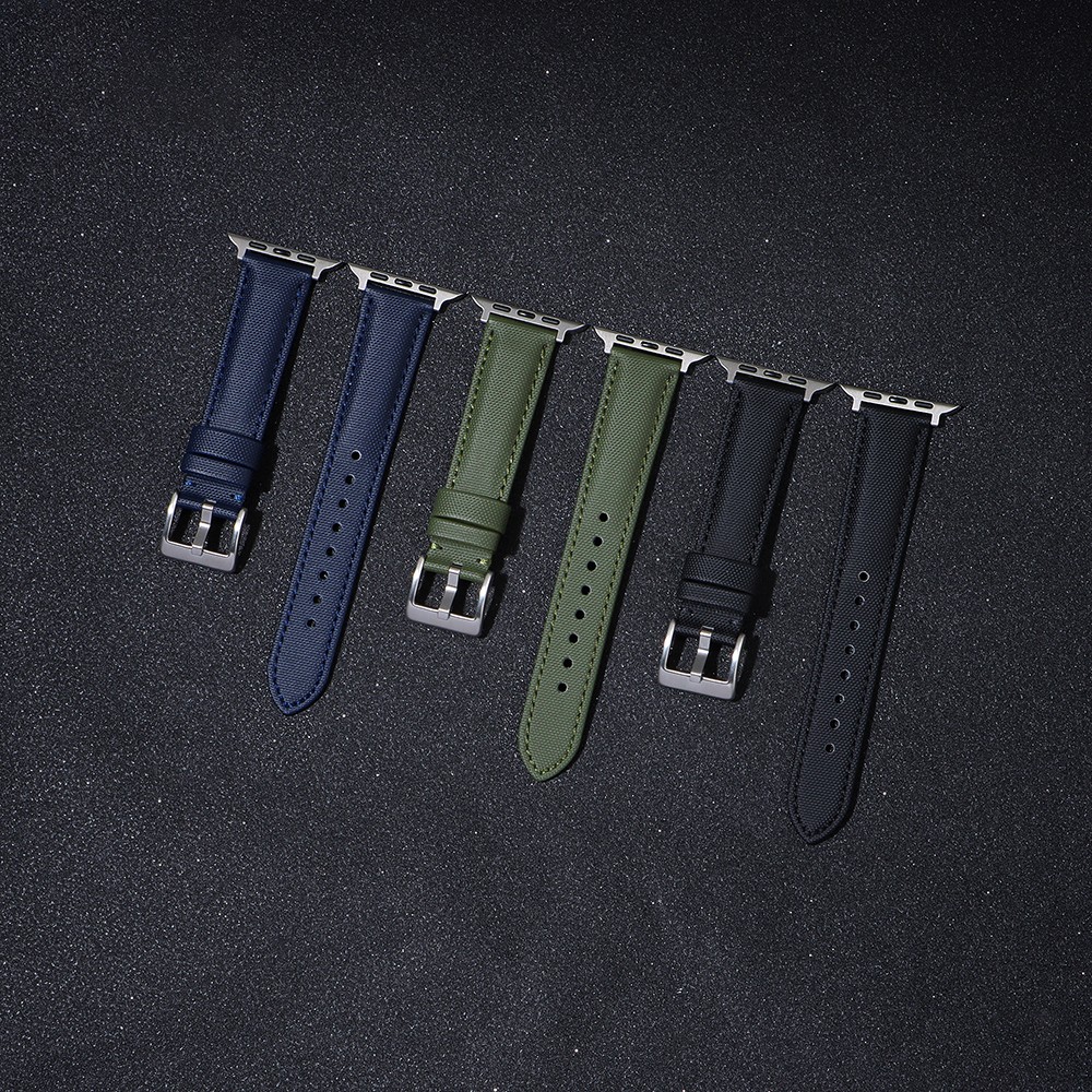Leather Nylon Watch Band For Apple Watch Loop iWatch Series 4/3/2 38/42/40/44mm