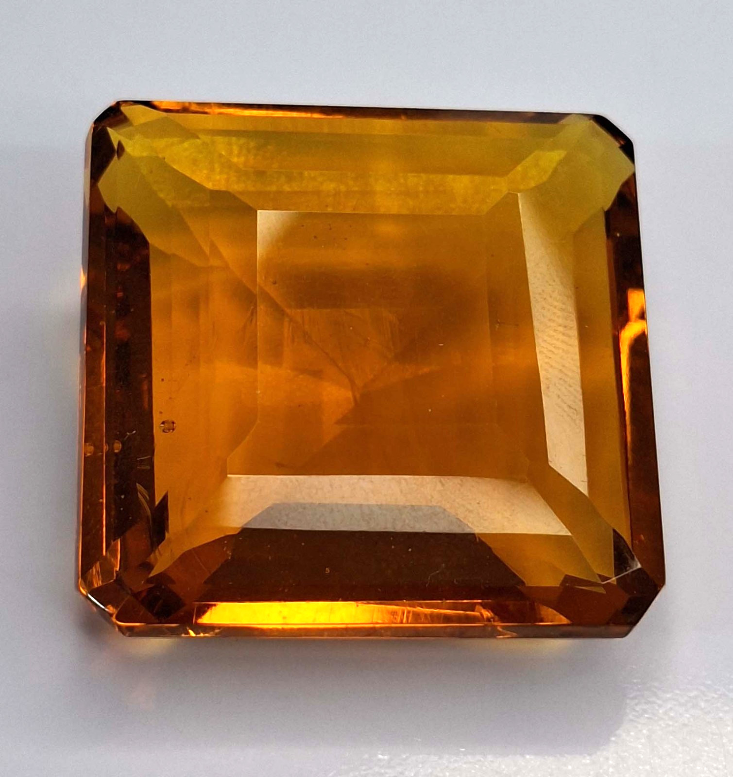Excellent Square Cut Citrine Natural 125-127 Ct Certified Loose Gemstone SP636