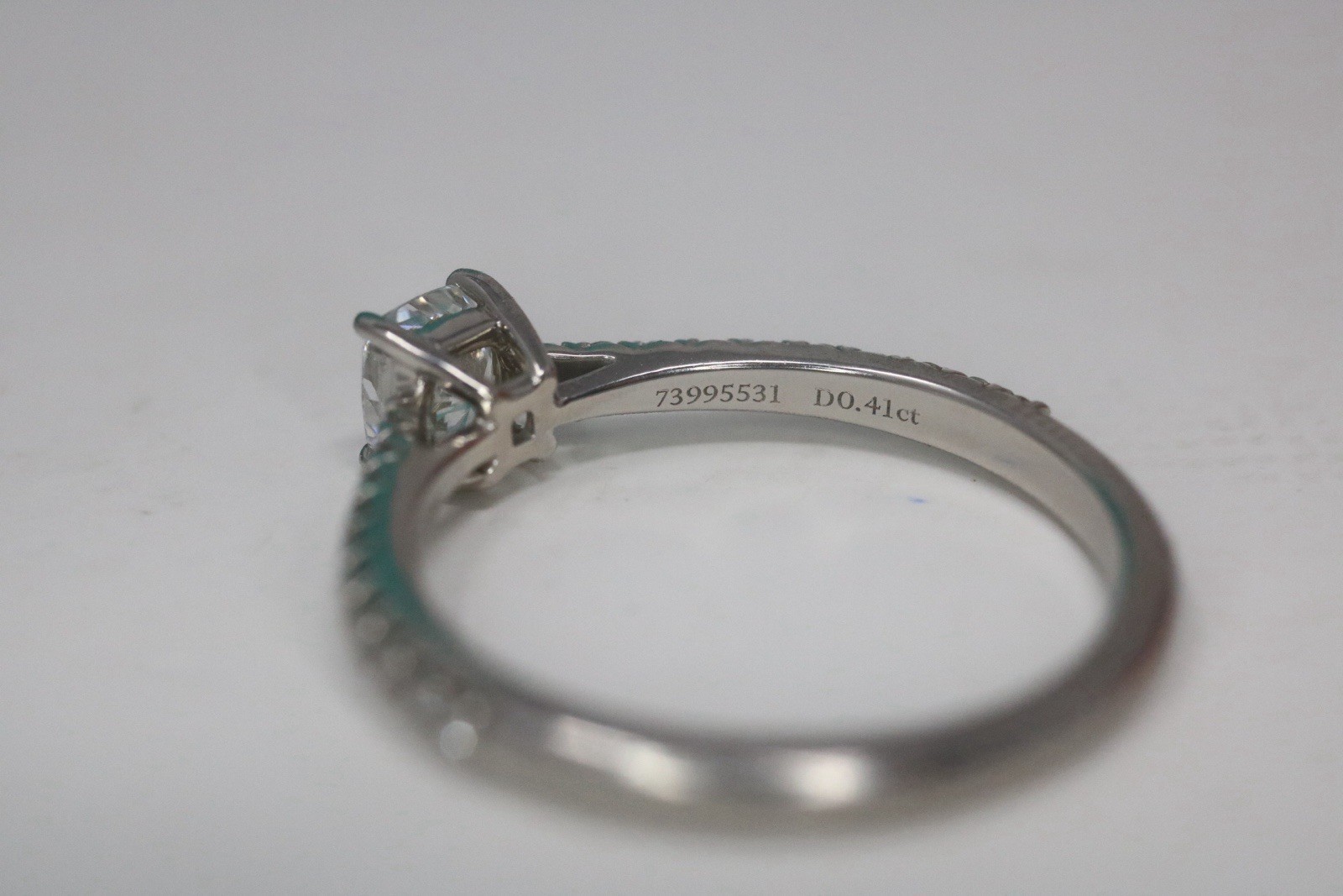 Tiffany & Co Platinum NOVO Cushion Diamond Engagement Ring 0.57ct H/VS2 $4,500