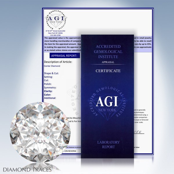1.01ct I-SI1 Ideal Round Brilliant AGI 100% Genuine Diamond 6.26×6.38×4.01mm