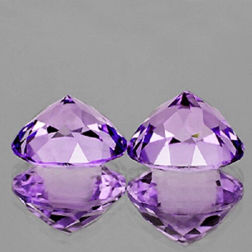 Purple Amethyst Round 7.00 mm 2 pieces, Flawless-VVS , Natural Loose Gemstone