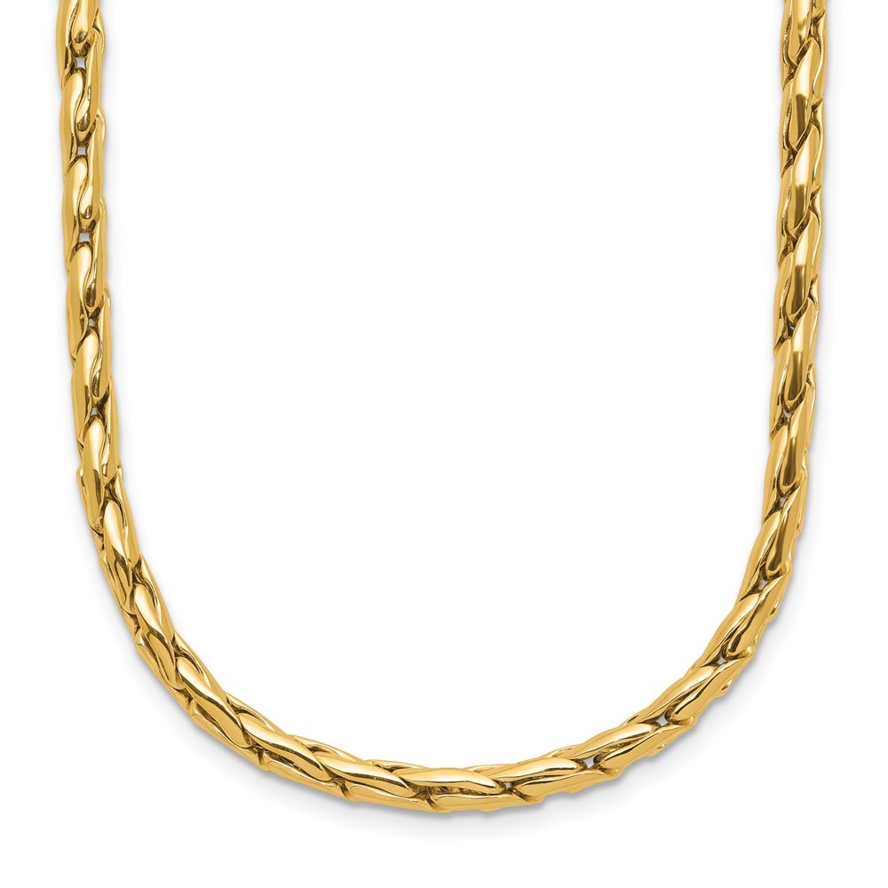 14k Yellow Gold Polished 3.5mm Fancy Link Chain Necklace 18.5″ 10.31gm