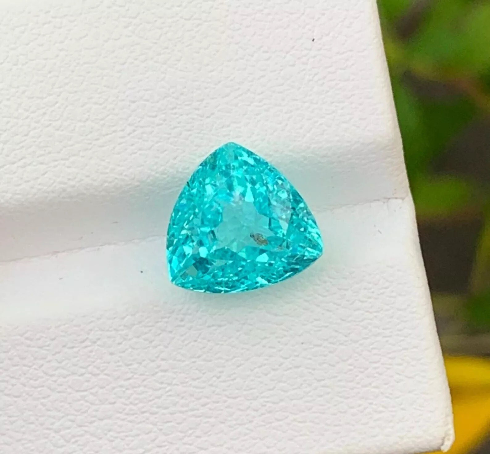 7.21 Ct Certified Natural Blue Paraiba Tourmaline Loose Trillion Cut Gemstone