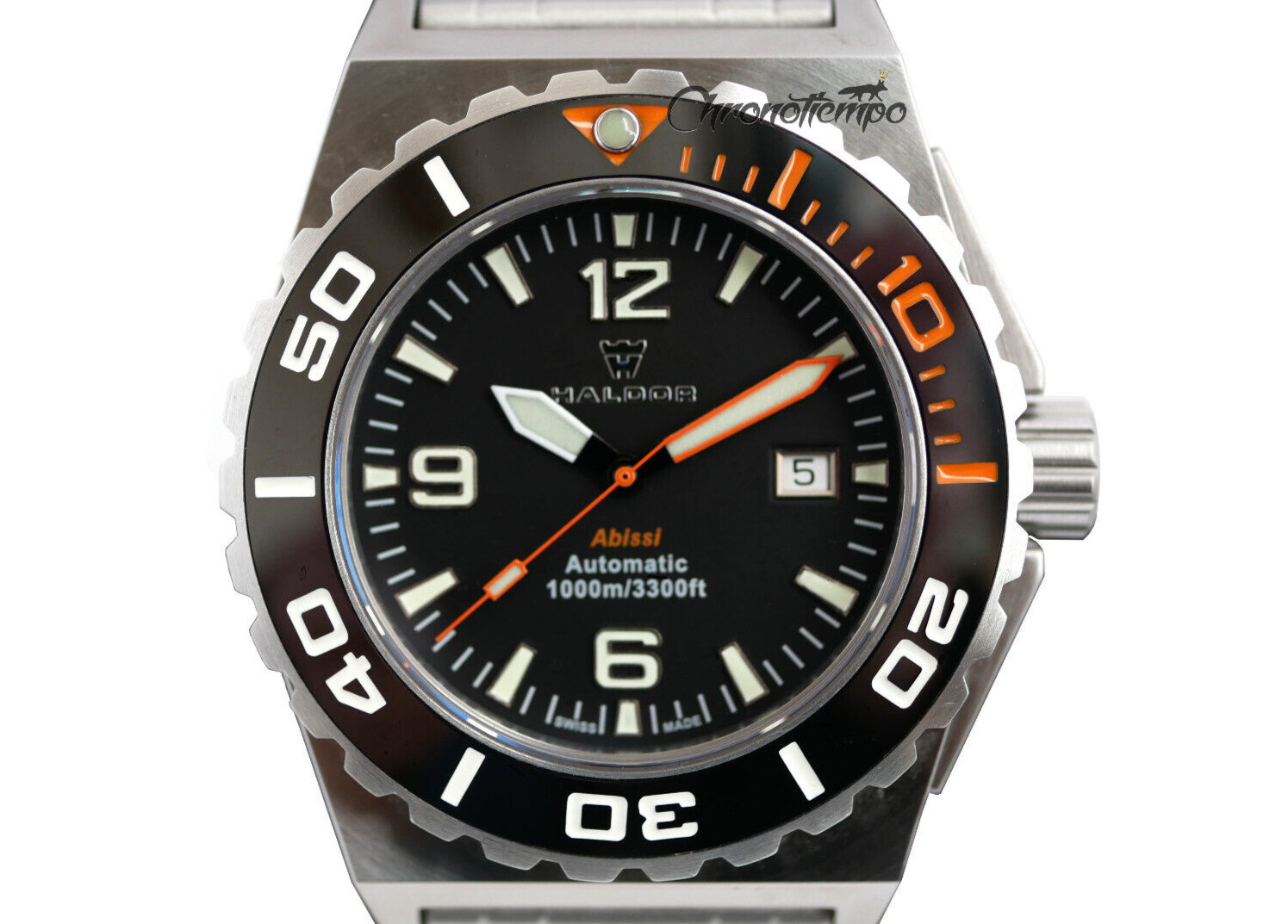 Haldor Abissi 1000M 45.5mm Swiss Automatic Men’s Diver Watch ETA 2824-2 Ceramic
