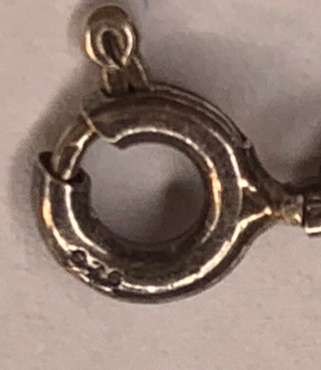 Signed G Italy Sterling 925 Dainty Delicate Twisted Chain Bracelet 7.2in 1mm