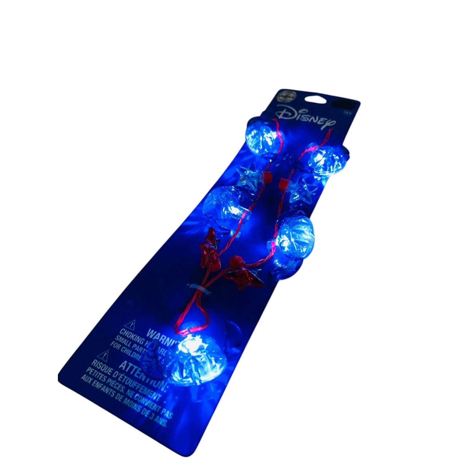 Disney Patriotic Stitch Light Up Necklace Ages 12+ Overhead Long