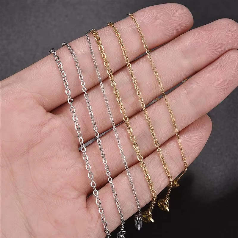 10pcs 45-60cm Stainless Steel O-Shape Chain Necklace Findings Jewelry Making NEW
