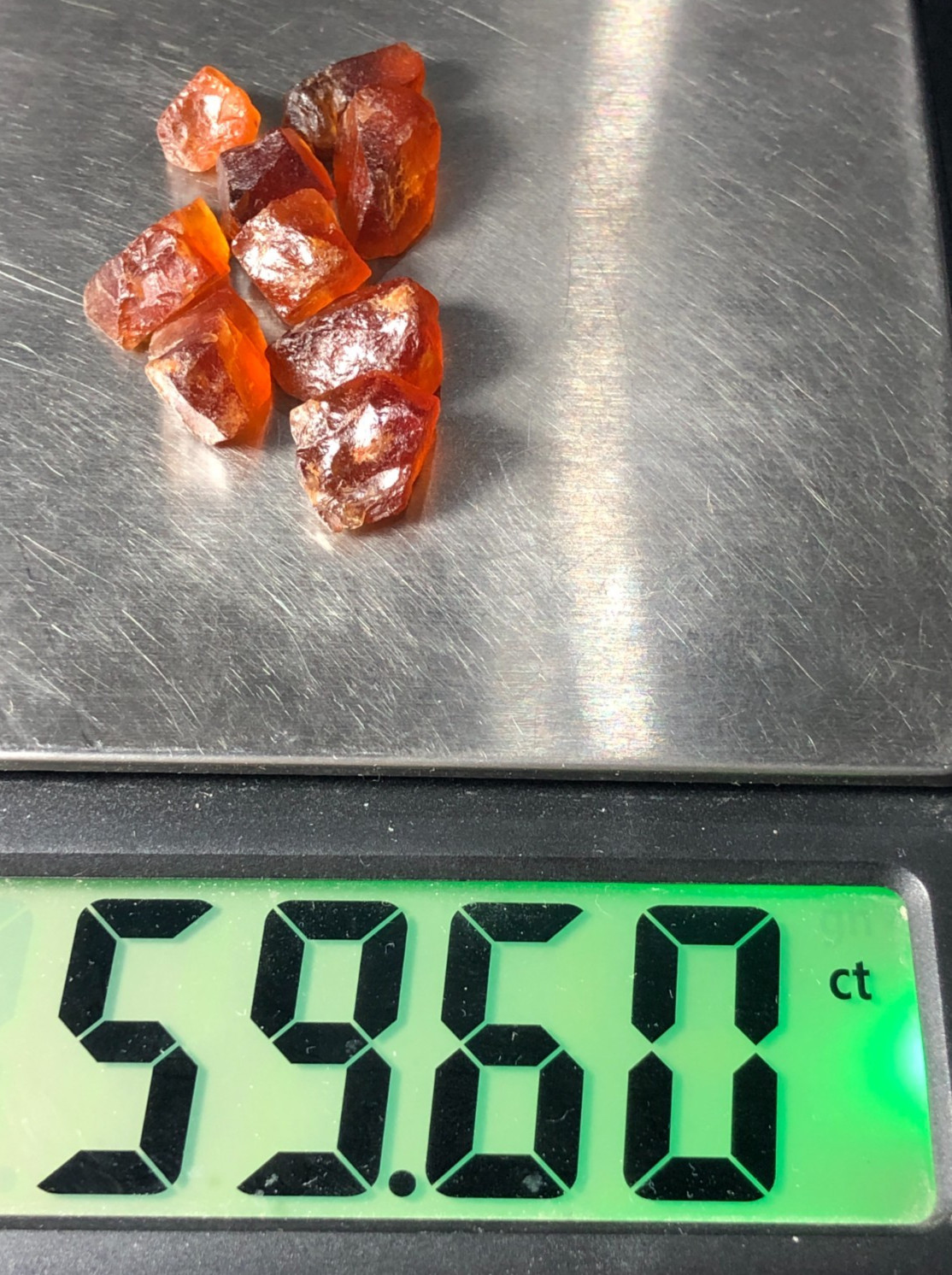59 carat Natural facet rough quality hessonite garnet from Africa loose gemstone