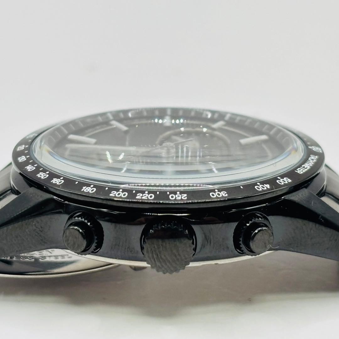 Citizen E820-S096090 Chronograph Solar Wristwatch Stainless Steel Black