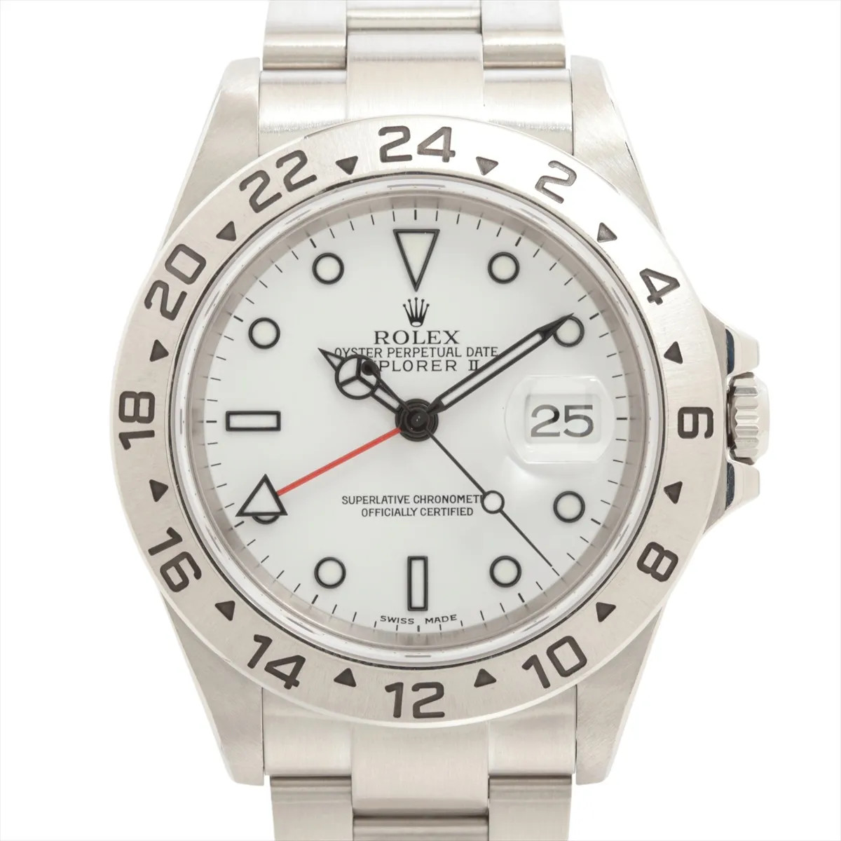 Rolex Explorer II 16570 SS SS AT white dial