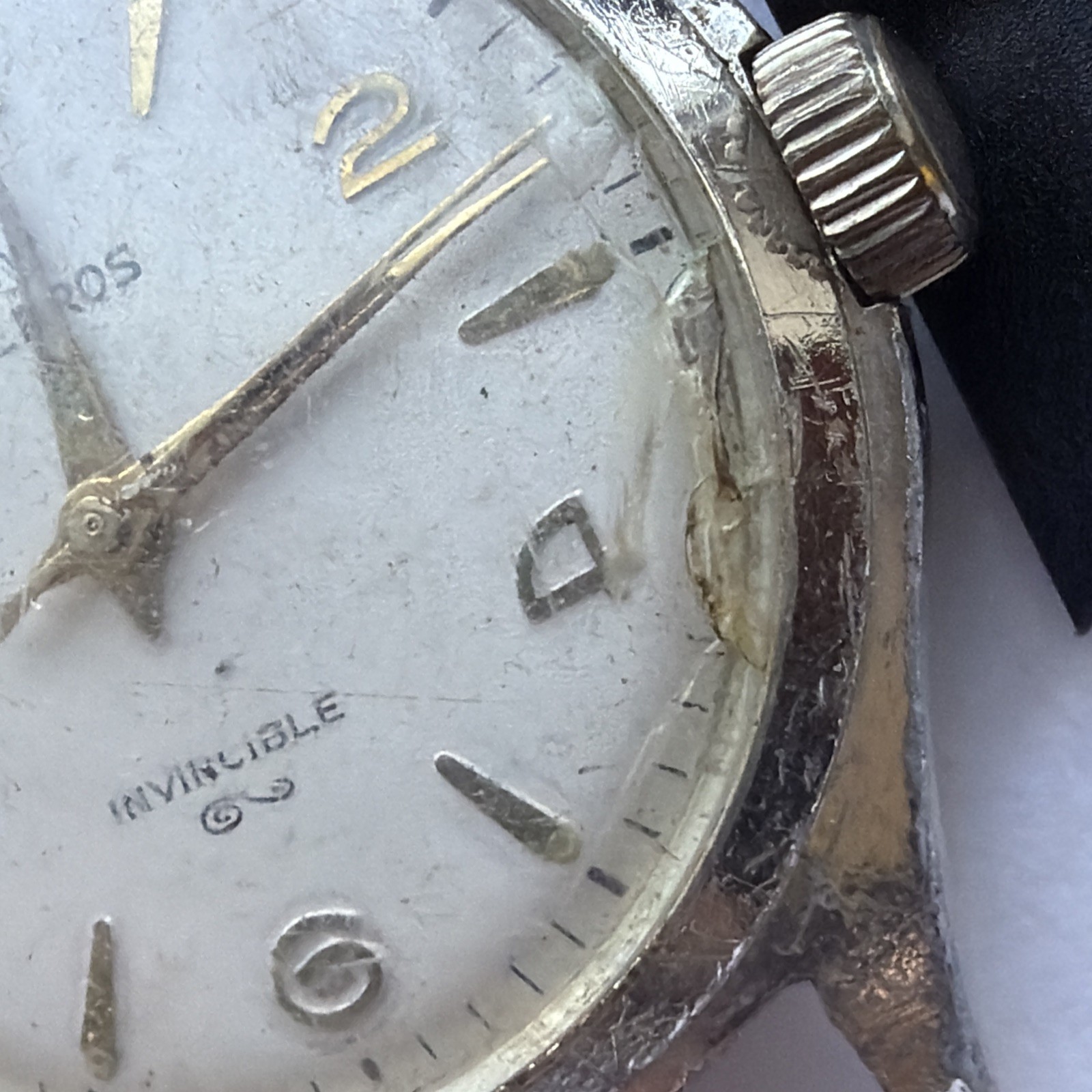 AV24 VTG Mechanical Wind Helbros Automatic Rare 32mm Mens Watch Repairs As Is**