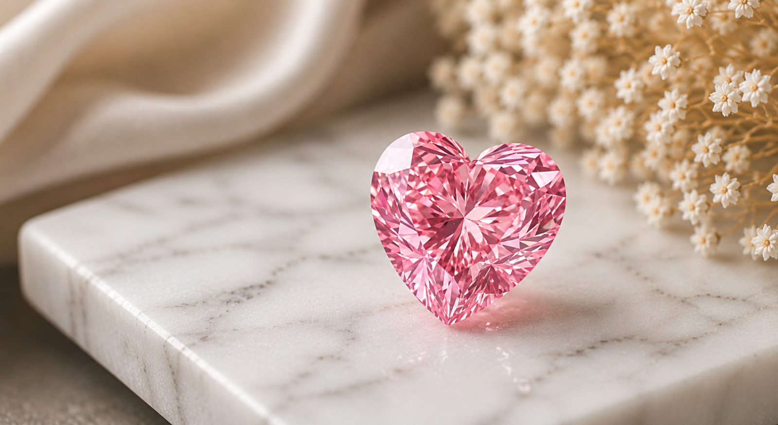5 CT Fancy Pink Color, Heart Cut VVS1 Moss Diamond Premium gemstone 11.50 MM