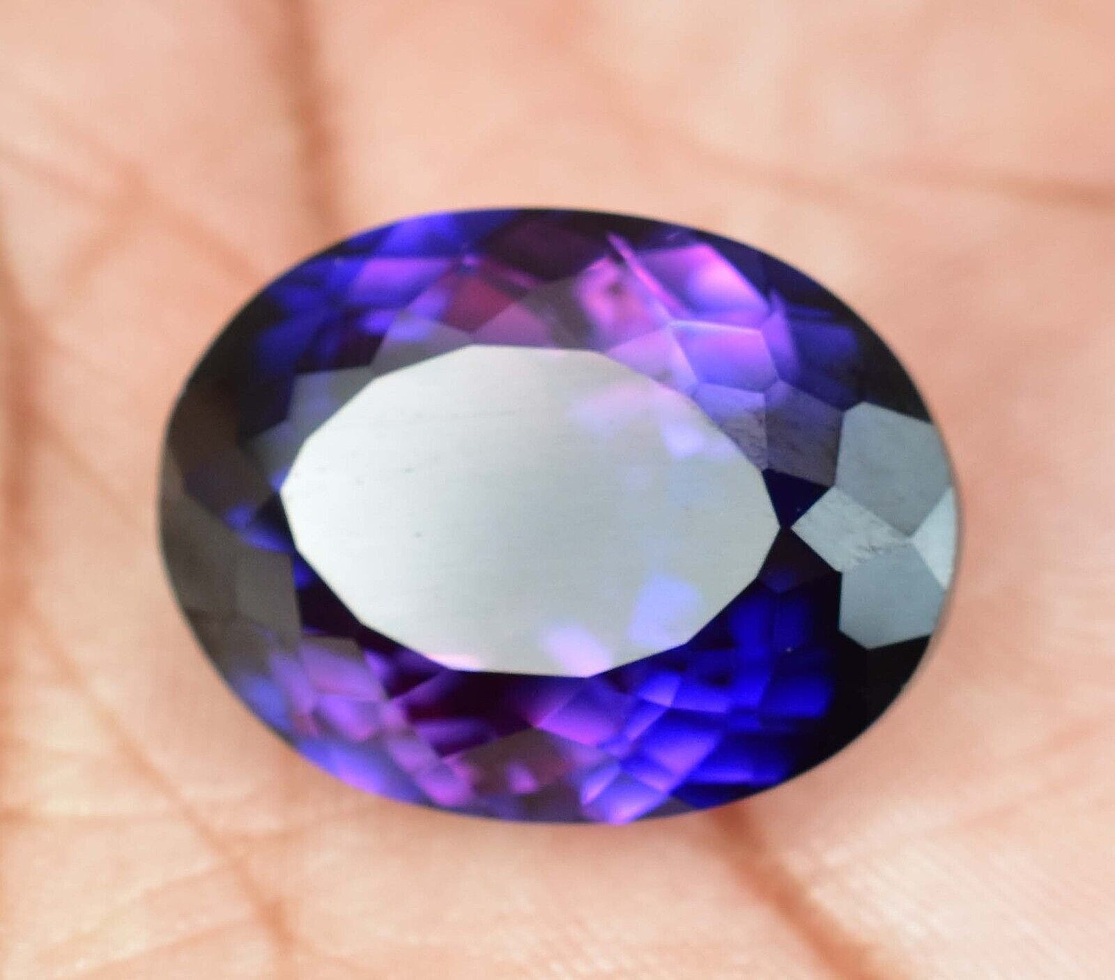 Flawless Natural Purple-Blue Tanzanite 28.80 Ct Oval IF Certified Loose Gemstone