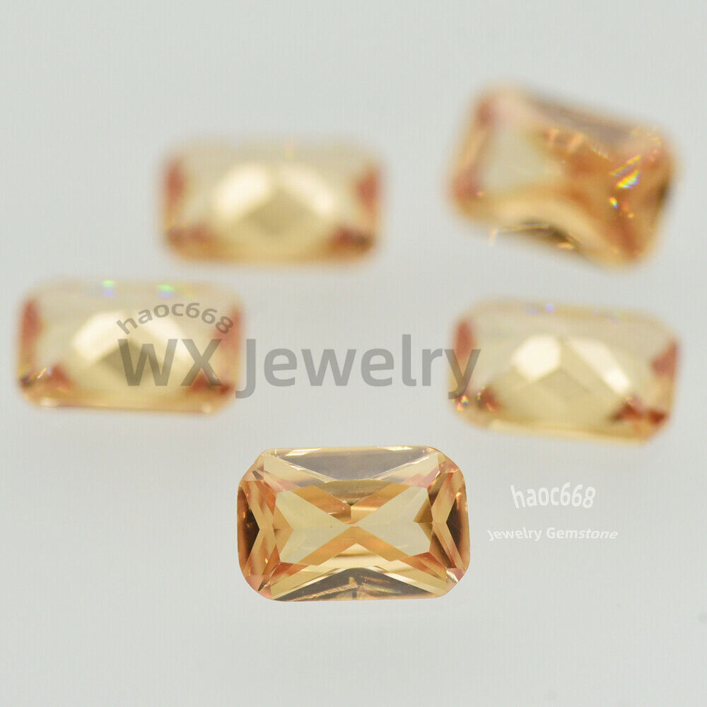 5A Multicolored 4x6mm-10x12mm Synthetic Octangle Loose Cubic Zirconia stone