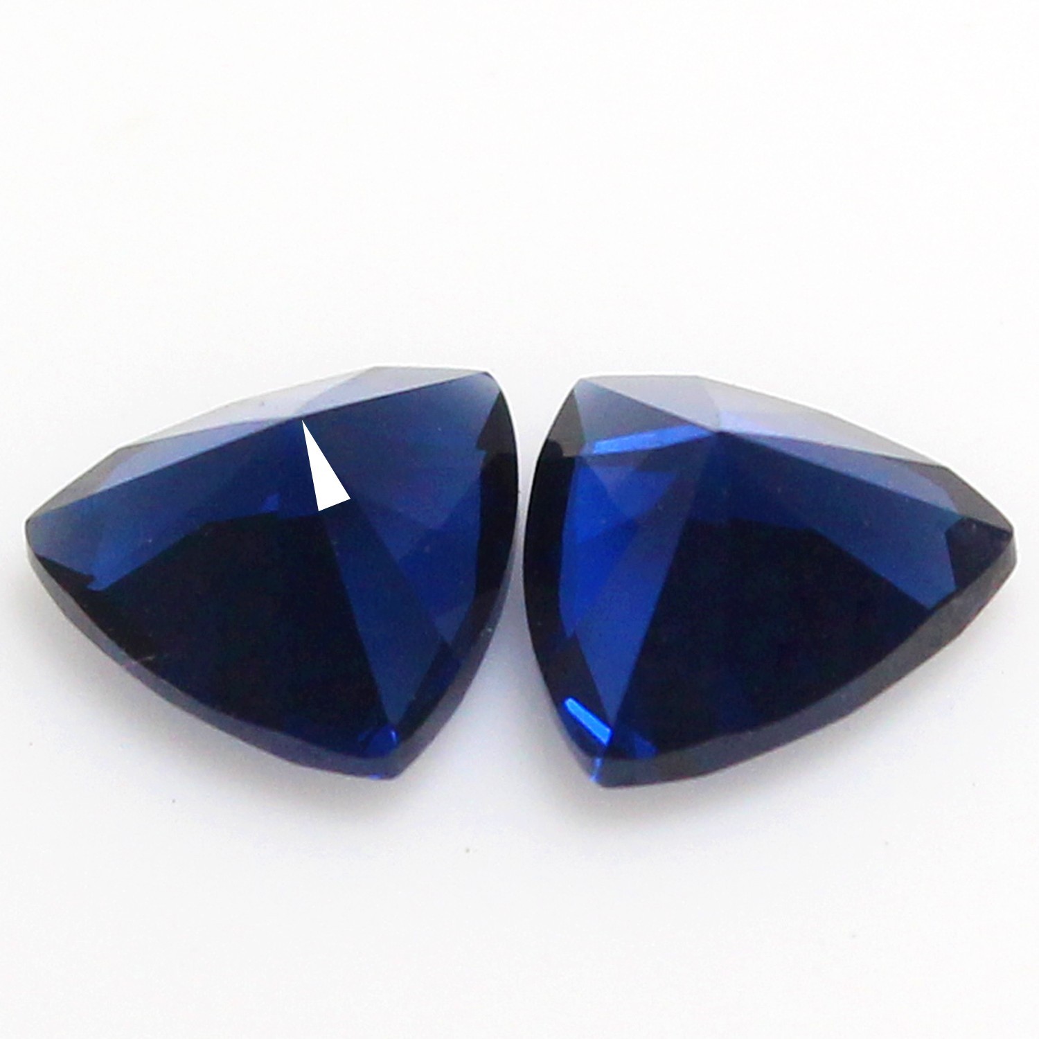 Natural Certified Ceylon Blue Sapphire 7.00 MM Trillion Pair Stunning Gemstone