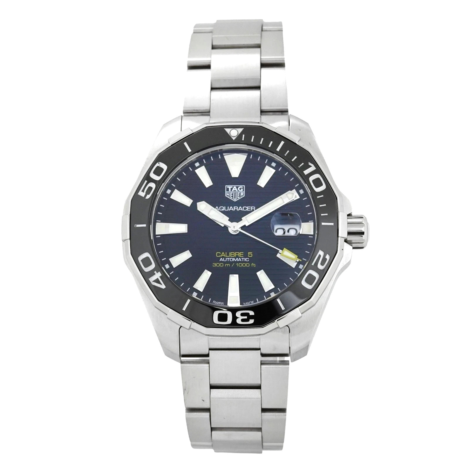 Tag Heuer Calibre 5 Aquaracer Men’s Watch Model WAY201A in Excellent Cond.