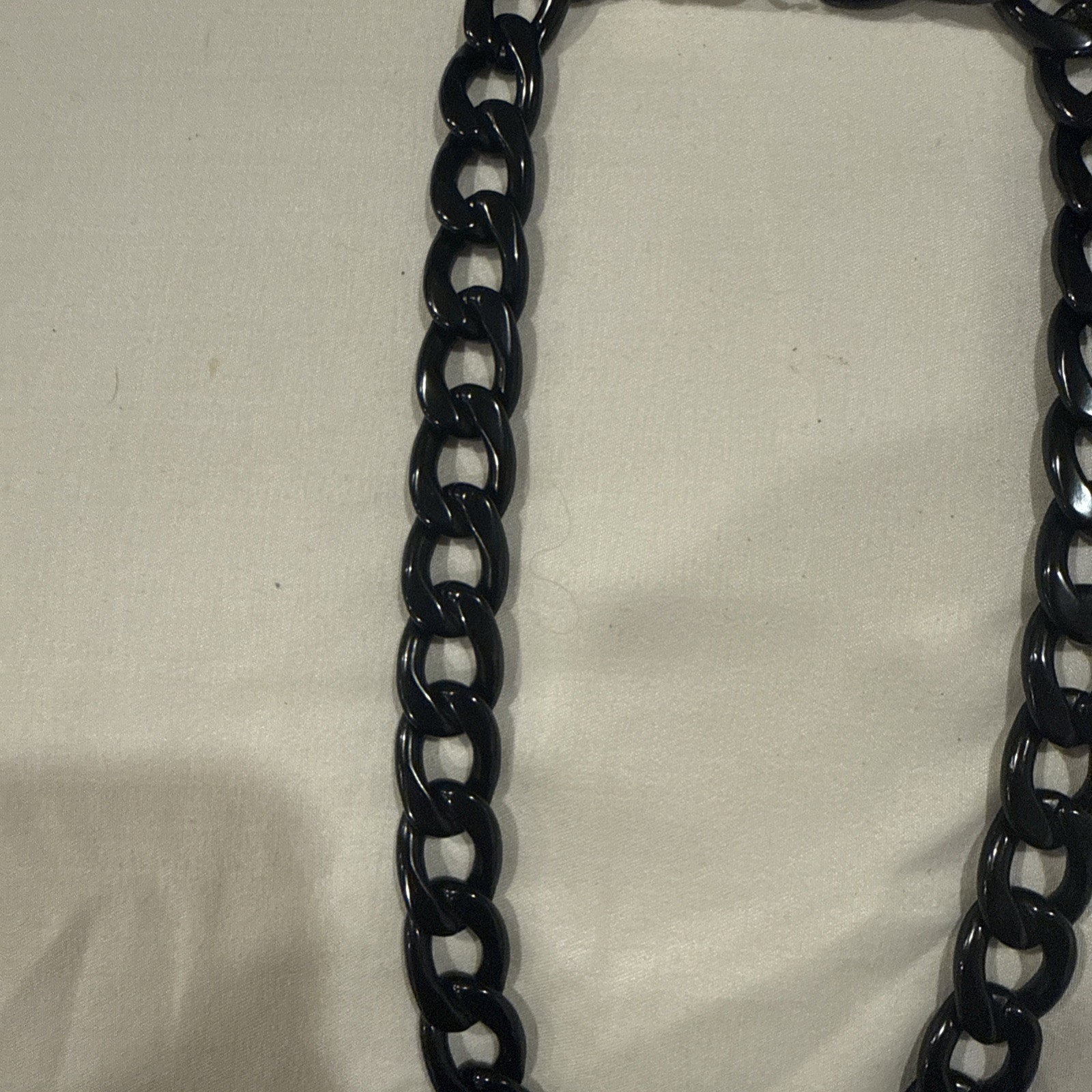 Black Cuban CURB Necklace 15mm Stainless Steel 20 inches in length