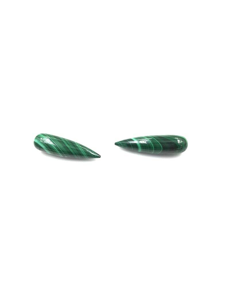 Natural Malachite Teardrop Loose Gemstone For Jewelry