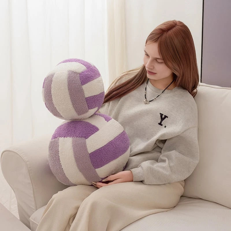 Volleyball Sports Pillow Fluffy Soft Throw Pillow Toy Durable Sport Basketball~