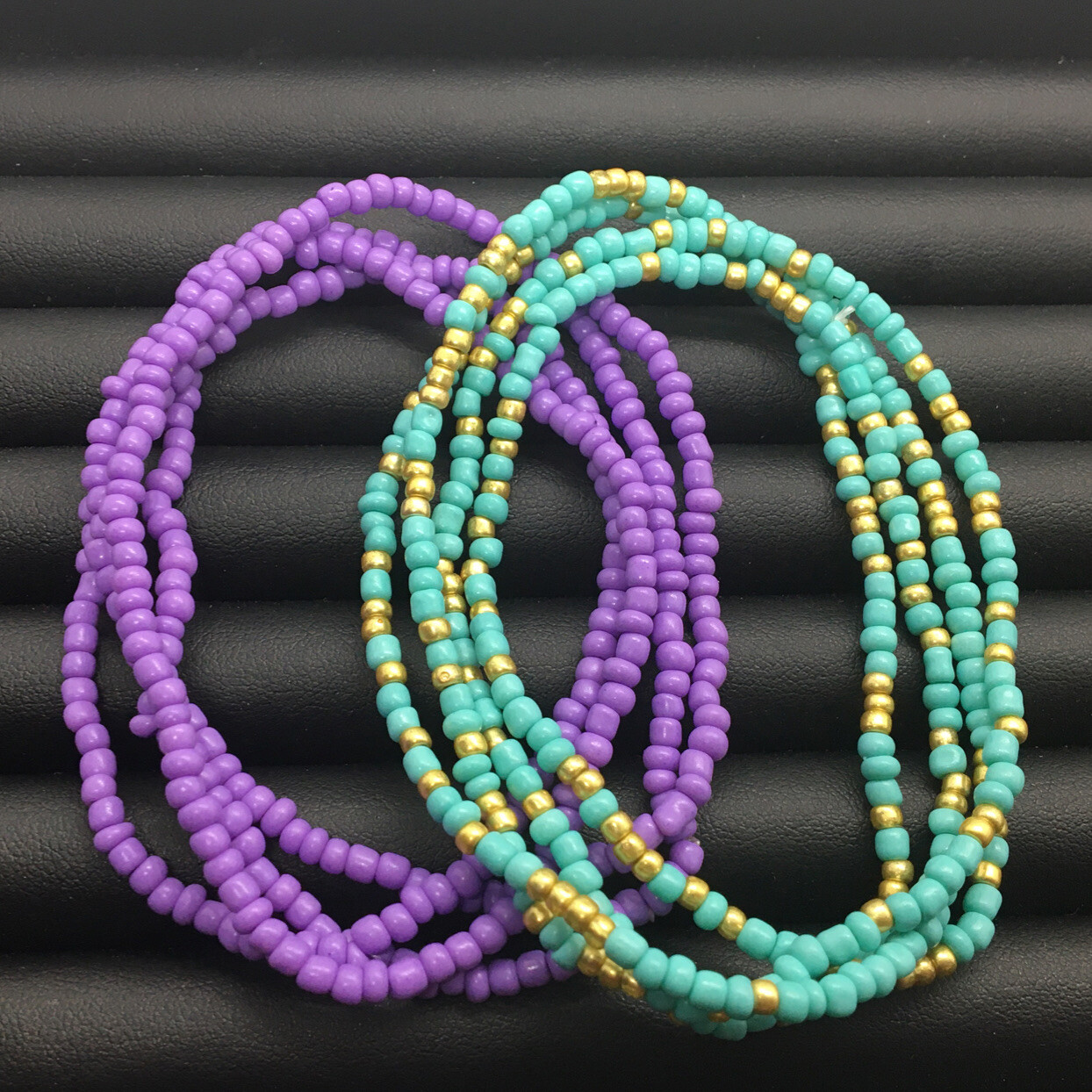 2 PC Handcrafted Waist Beads Jewelry African Bohemia Bracelets Anklet New 2735