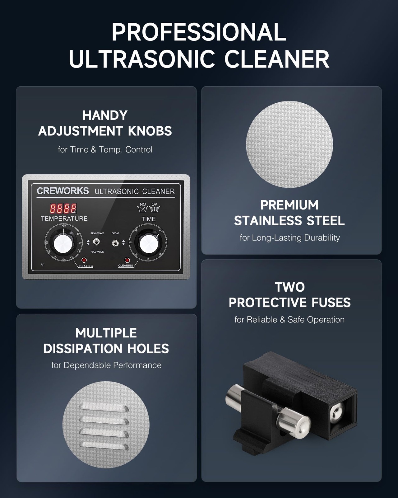 15L Ultrasonic Cleaner with Heater and Timer, 360W Stainless Steel Ultrasonic…