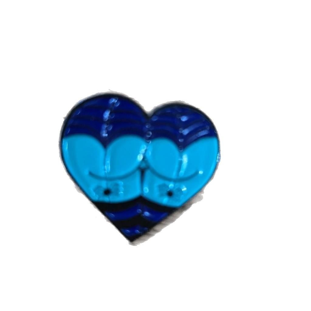 Set of 6 Halloween-Themed Heart Enamel Lapel Pins