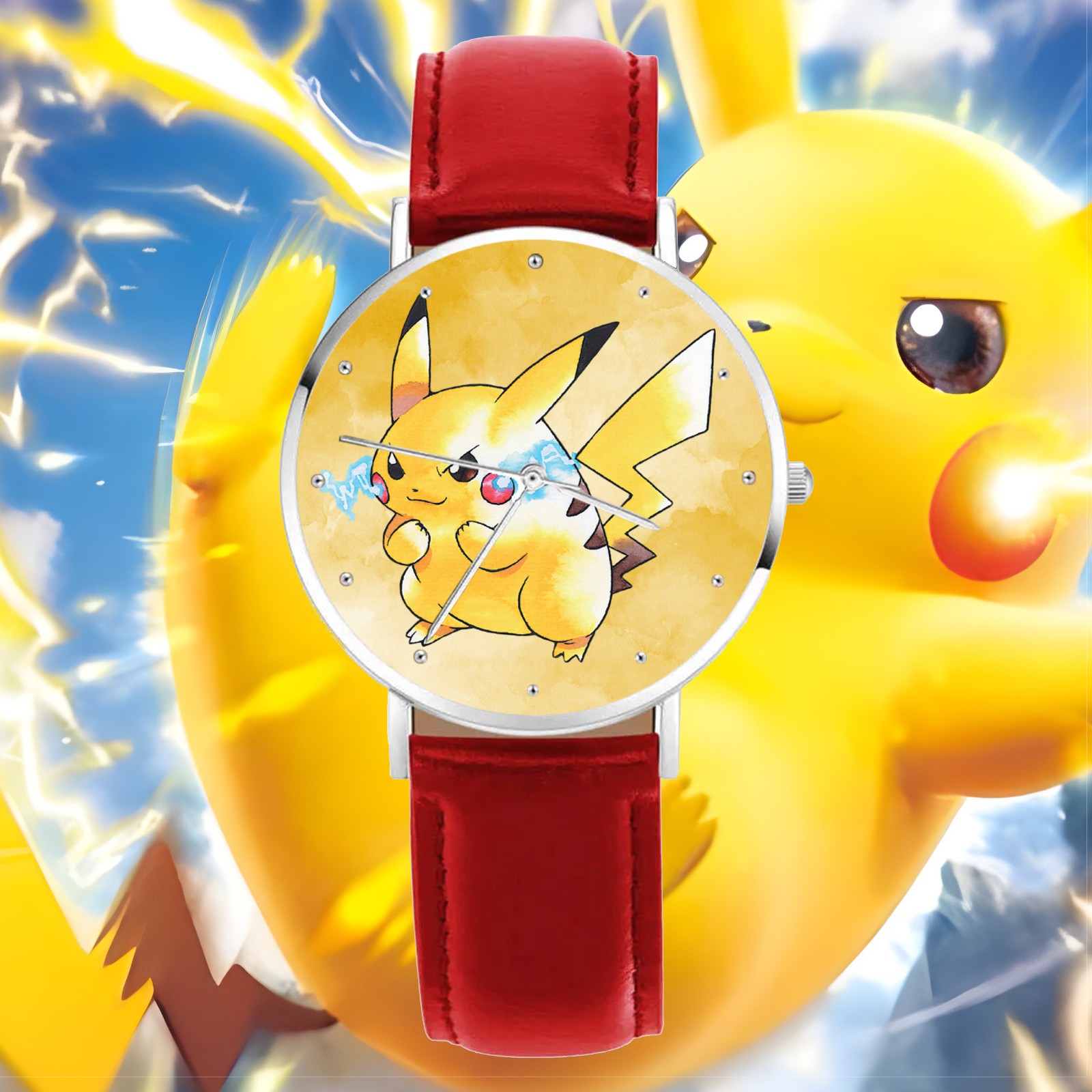 Pokemon Red/Blue/Green/Yellow Engraved Wrist Watch