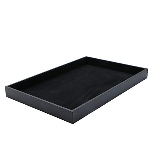 Velvet Jewelry Tray for Drawers Jewelrys Display Tray Stackable Jewelry 1 Black