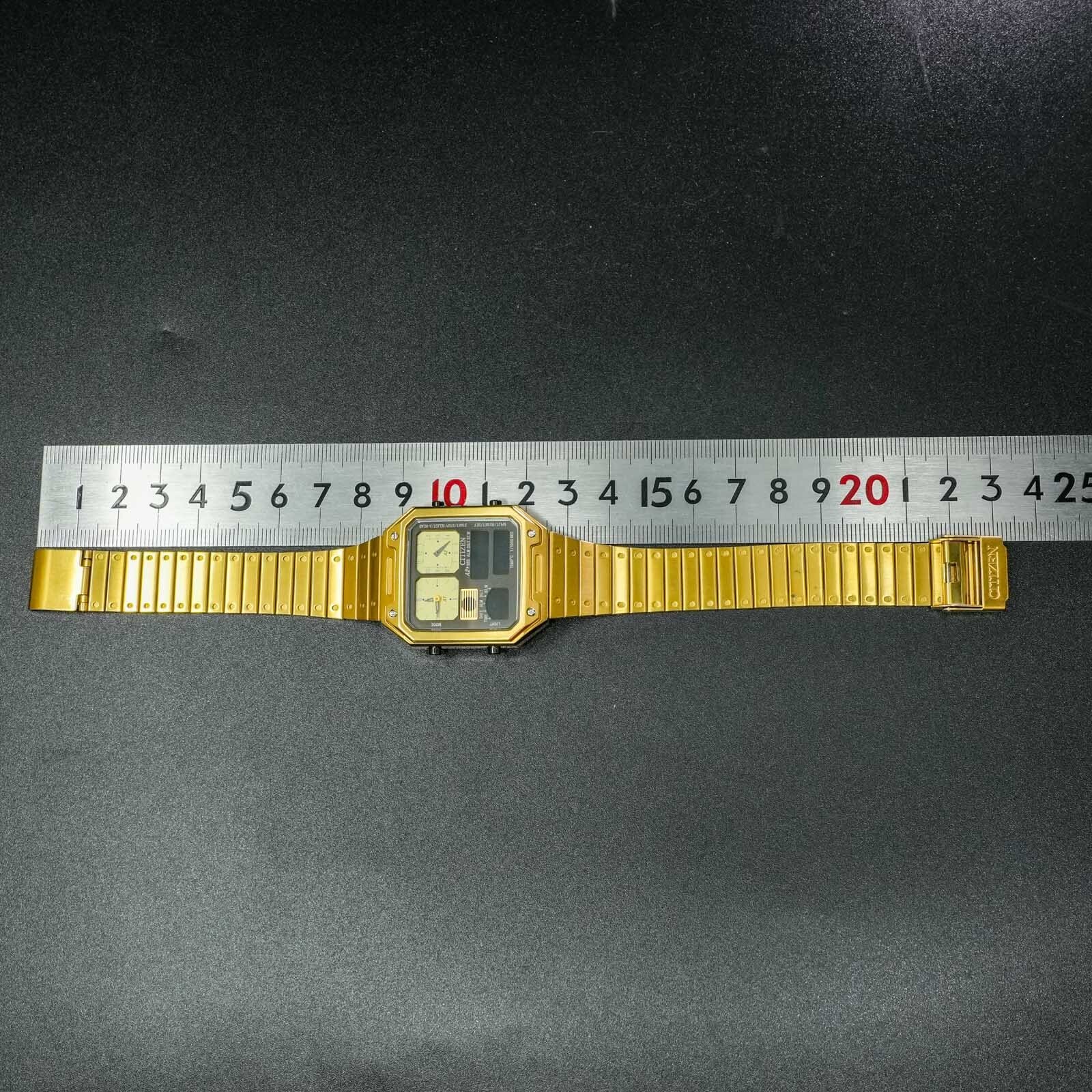 [MINT] CITIZEN Thermo Sensor Record Label JG2122-60W Limited Gold Men Watch