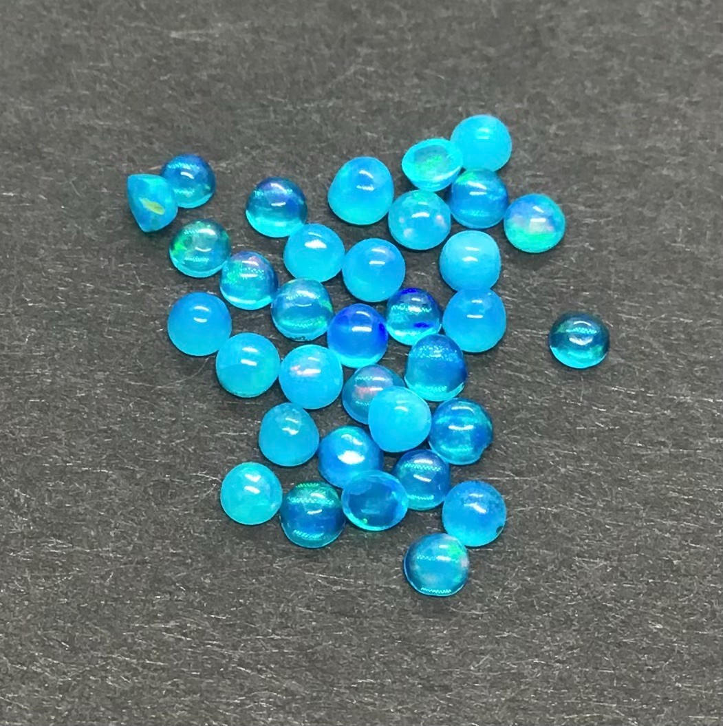 Ethiopian Opal Flat Back Natural Paraiba Fire Round AAA Loose Gemstone Jewelry