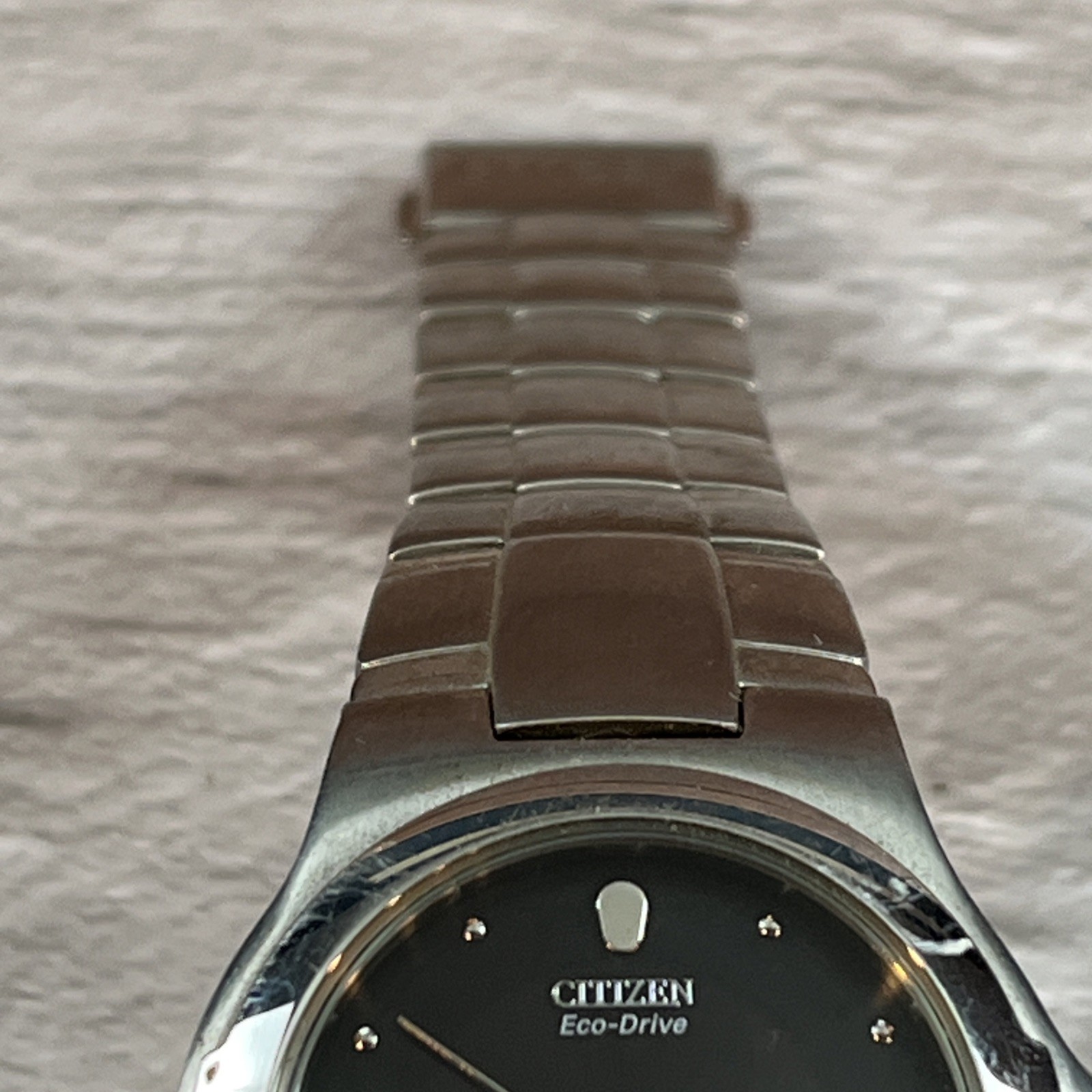 Citizen Eco-Drive Men’s Stainless Steel Watch E111-K16750 Solar Black Dial