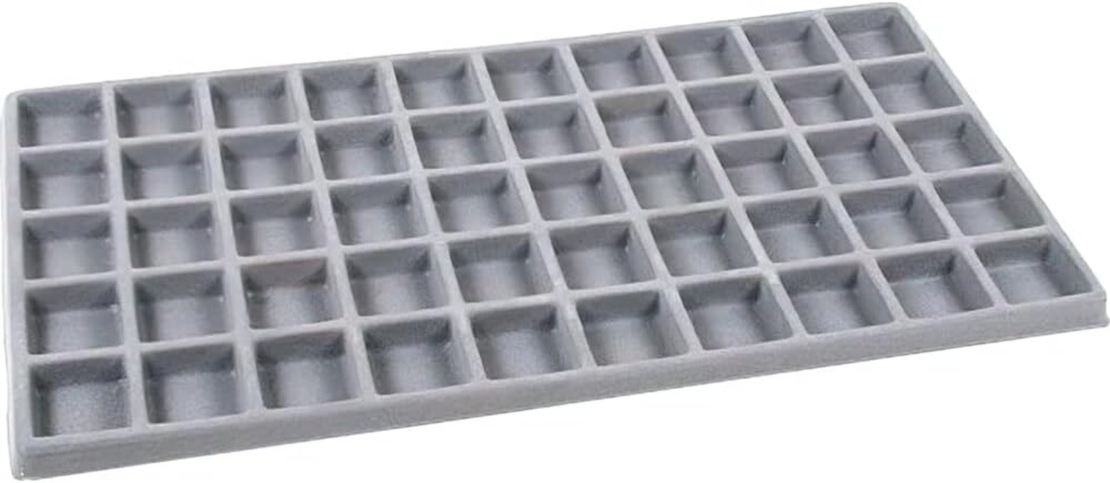 5 Gray 50 Slot Pendant Jewelry Showcase Display Tray Inserts, Each Compartment M