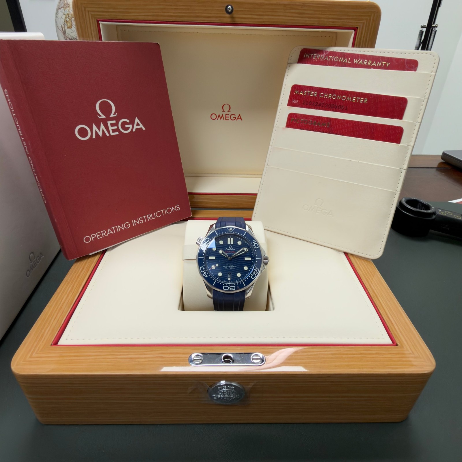 Omega Seamaster Diver 300M 42mm Blue 210.32.42.20.03.001 2021 Full Set B&P