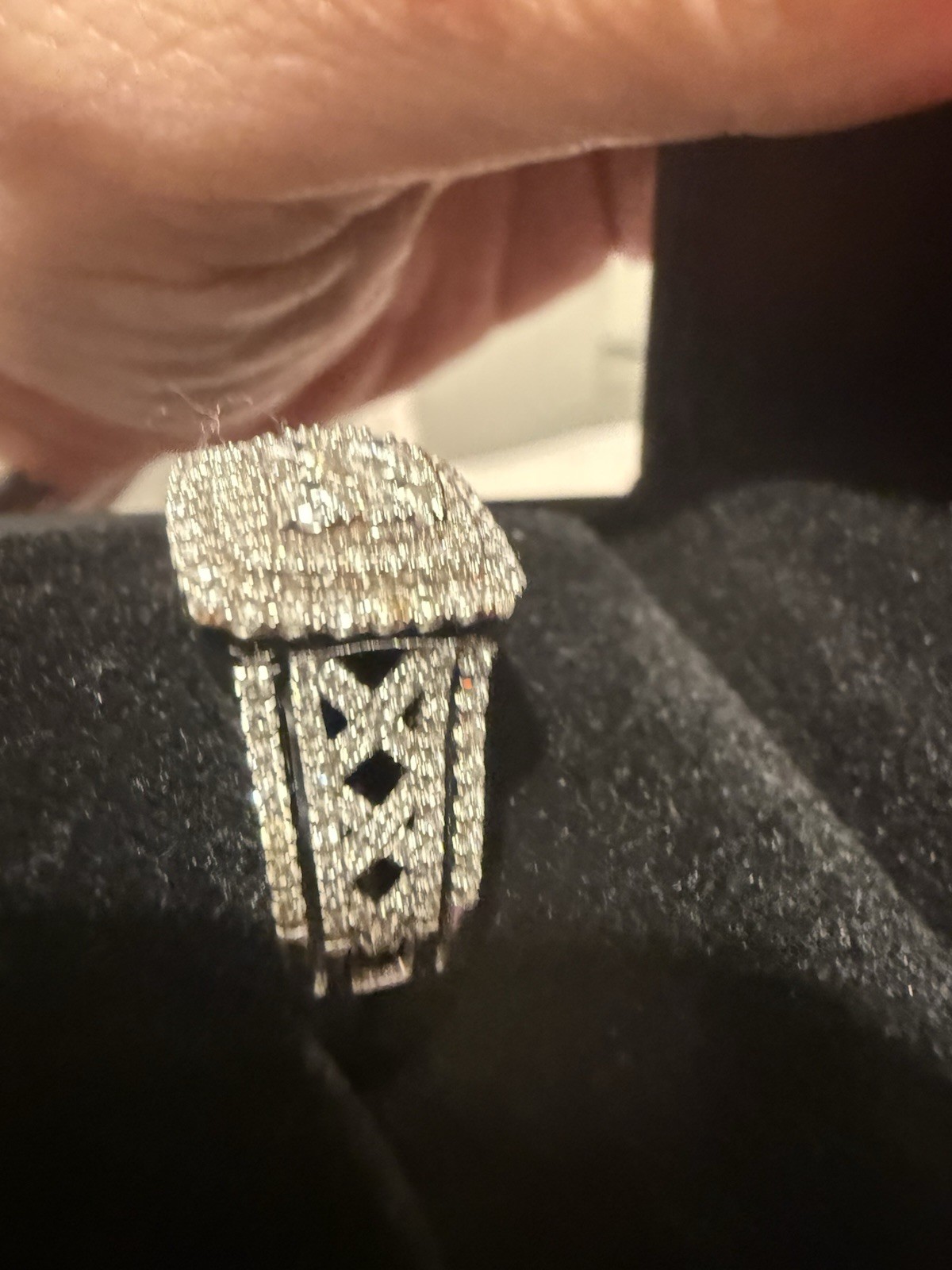 AGI 18k White Gold Diamond Ring 1.20ct VS F-G Very Good Cut Size 9 w/ AGI Cert