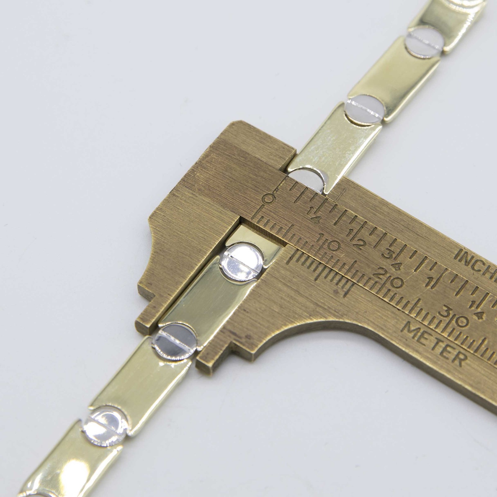 7.5mm Reversible Screw Link Design Bracelet Real 10K Yellow White Gold 7.5″
