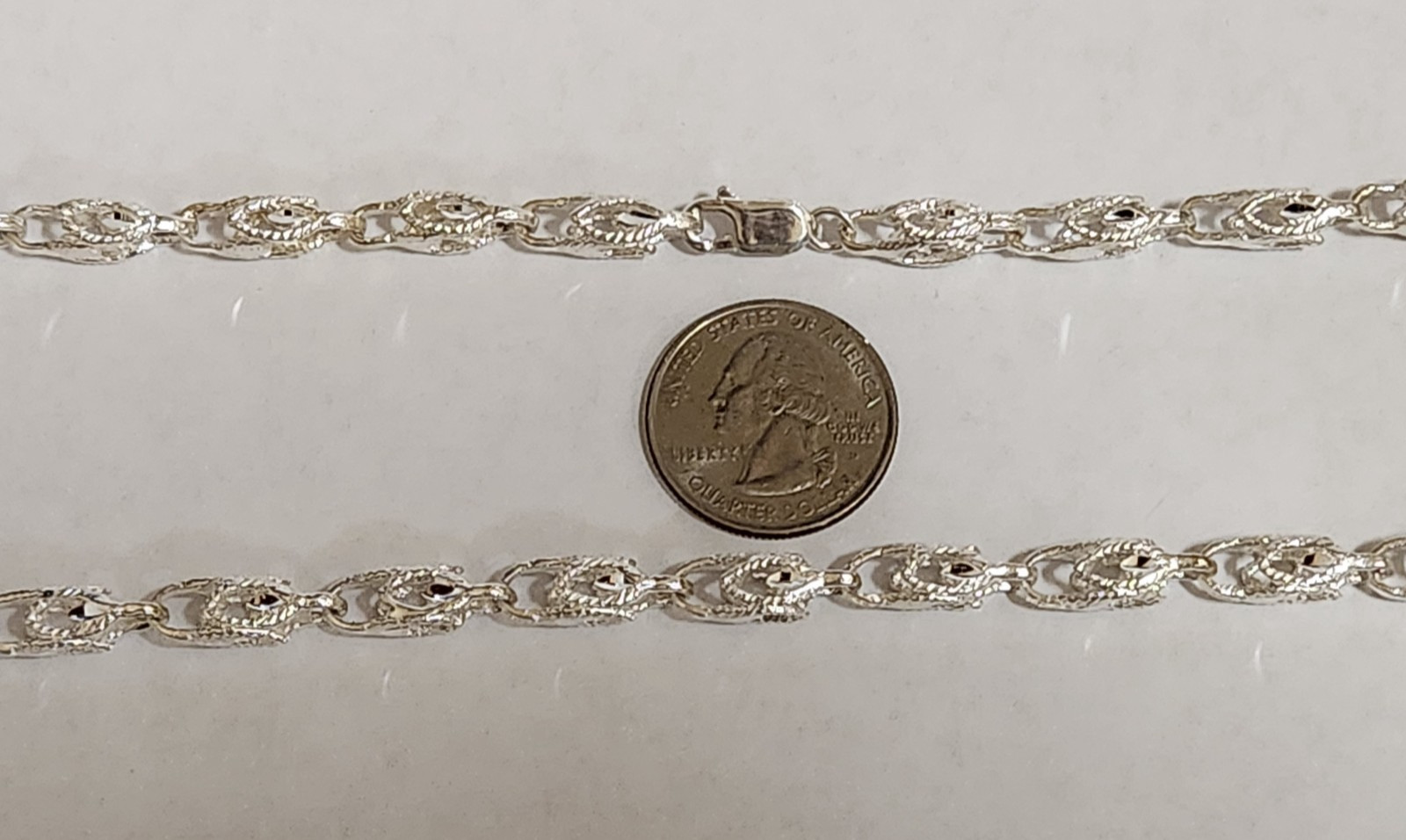 Men’s Lady’s 925 Silver Turkish Link Rope Chain Necklace 24in inch Long 5mm Wide