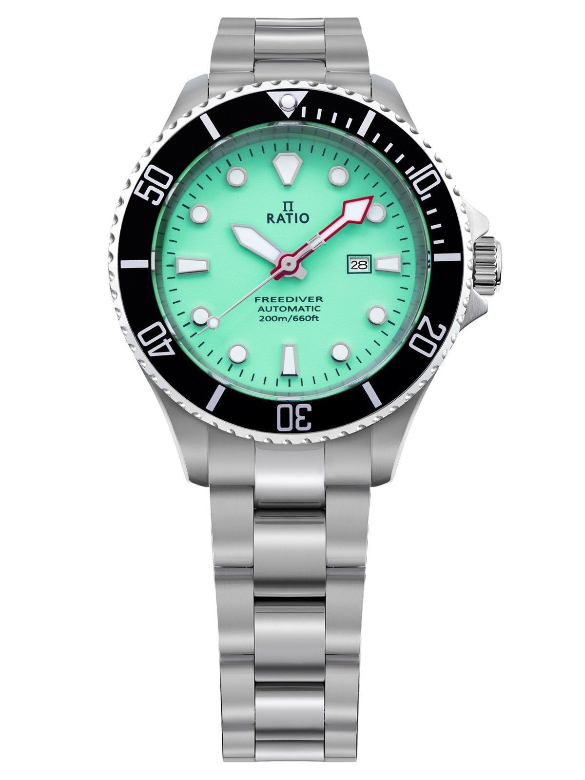 Ratio FreeDiver Green Dial Automatic Diver’s 200M Women’s Ladies Watch RTFL835