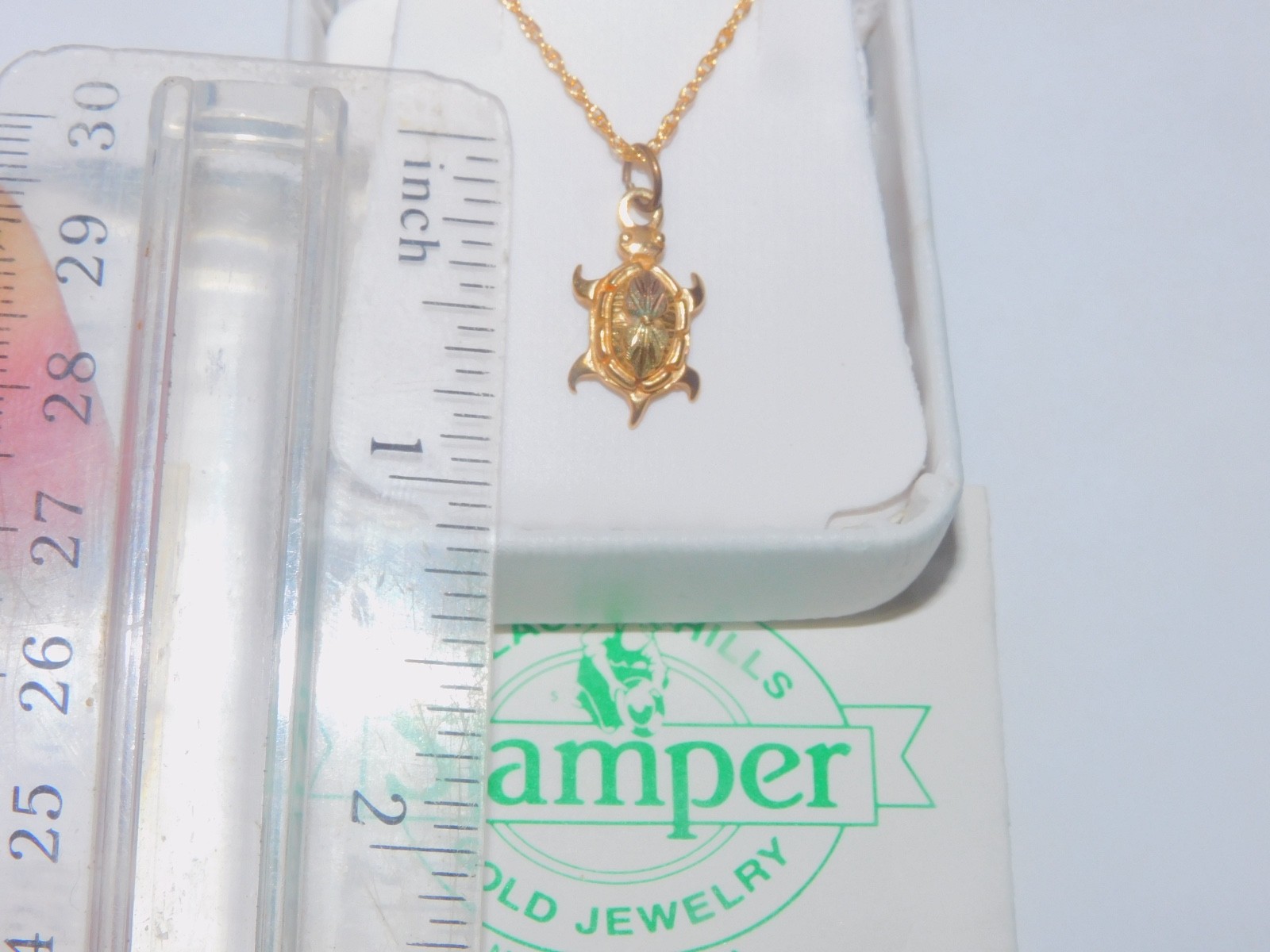 Black Hills Gold 10k Turtle Pendant Necklace