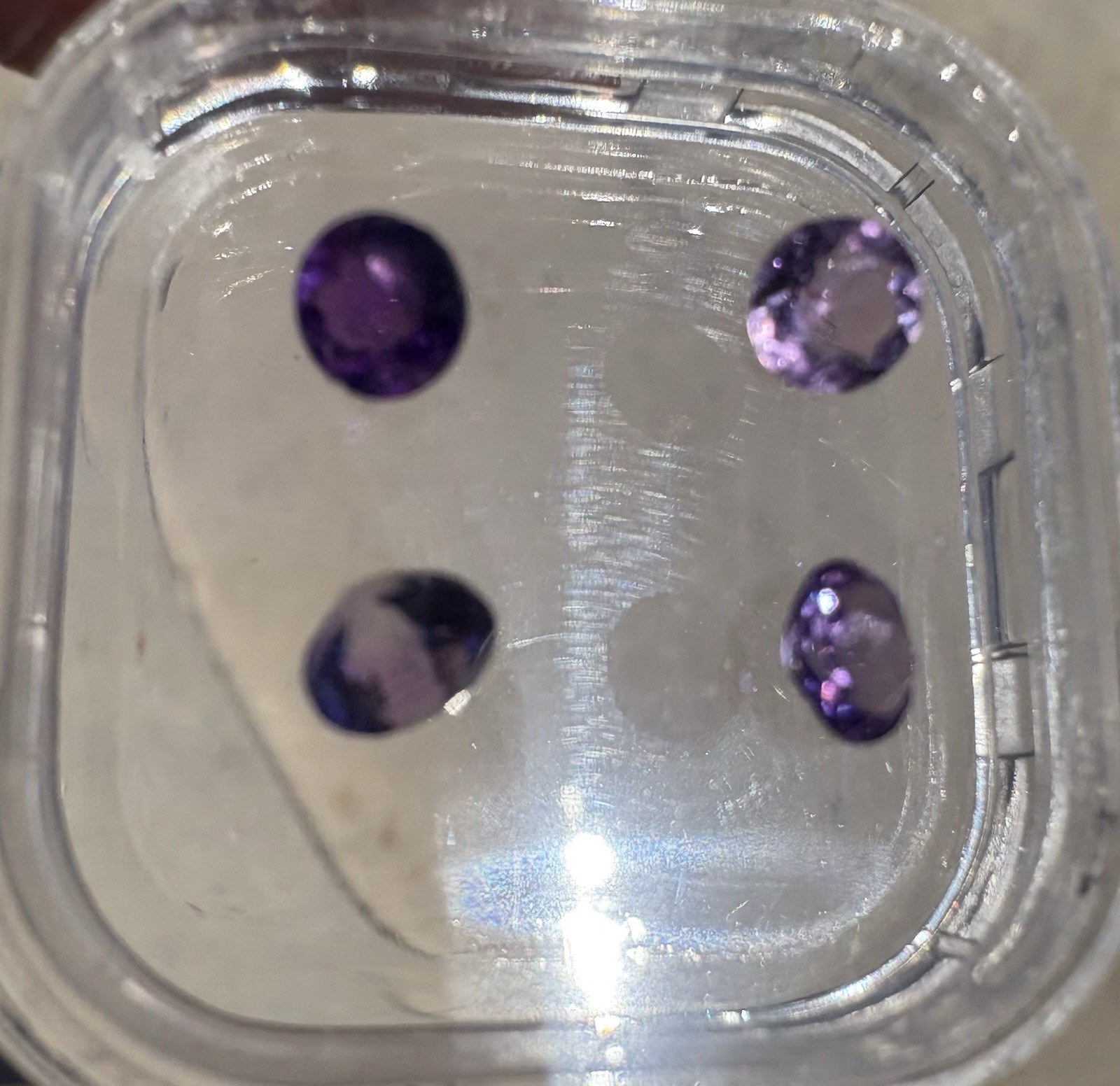Loose Natural Round Cut Amethyst Gemstone 5 Millimeters .45-.50 Ct(one)