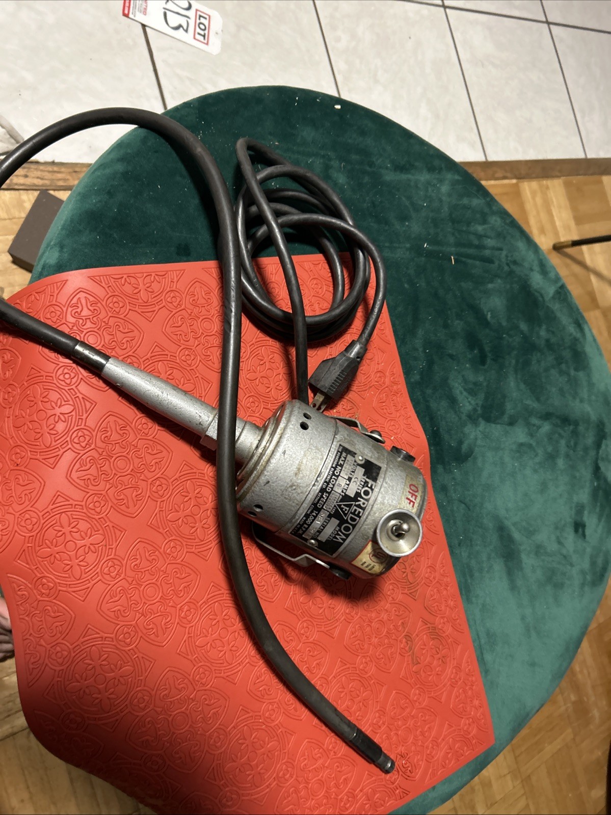 FOREDOM SERIES CC, 14,000 RPM, VOLTS 110-130 AC-DC, AMPS .8, USA, Working