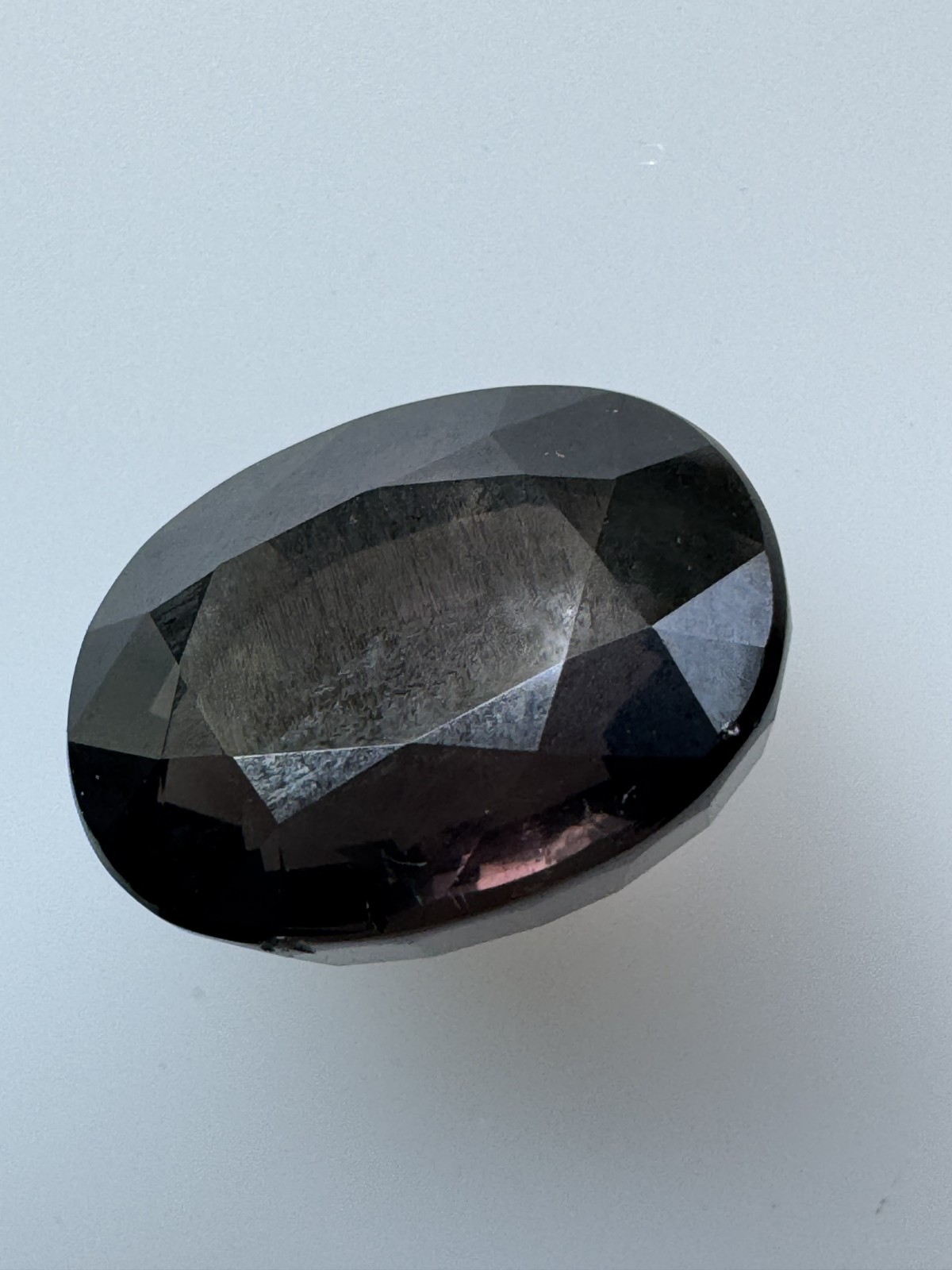 Dark Purple TOURMALINE, 14.04 Carats, 15.4 x 11.8 mm Oval, VSI. Mined in Nigeria
