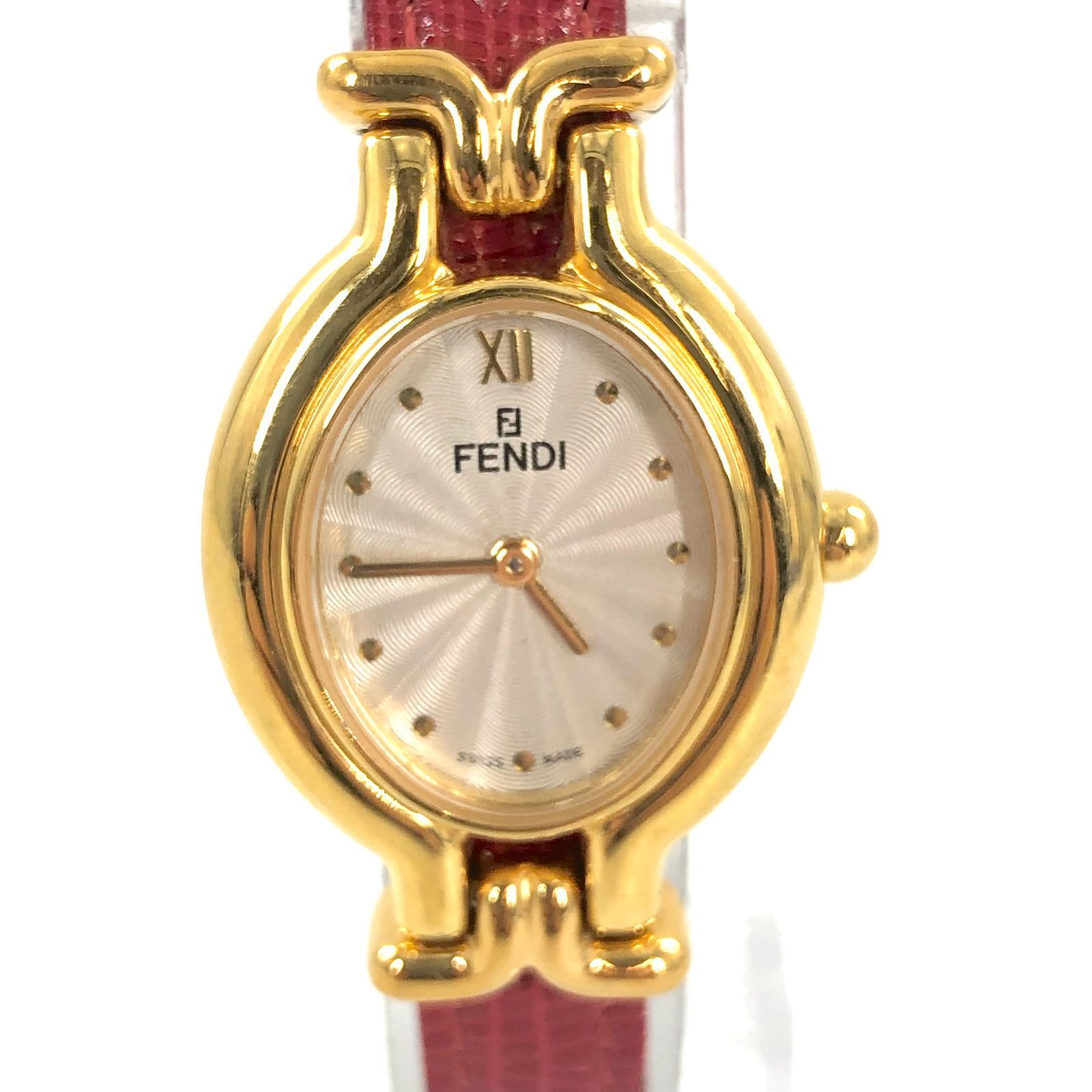 FENDI Chameleon 640L Quartz Women Watch Gold 24mm Swiss Made JAPAN Working Japan
