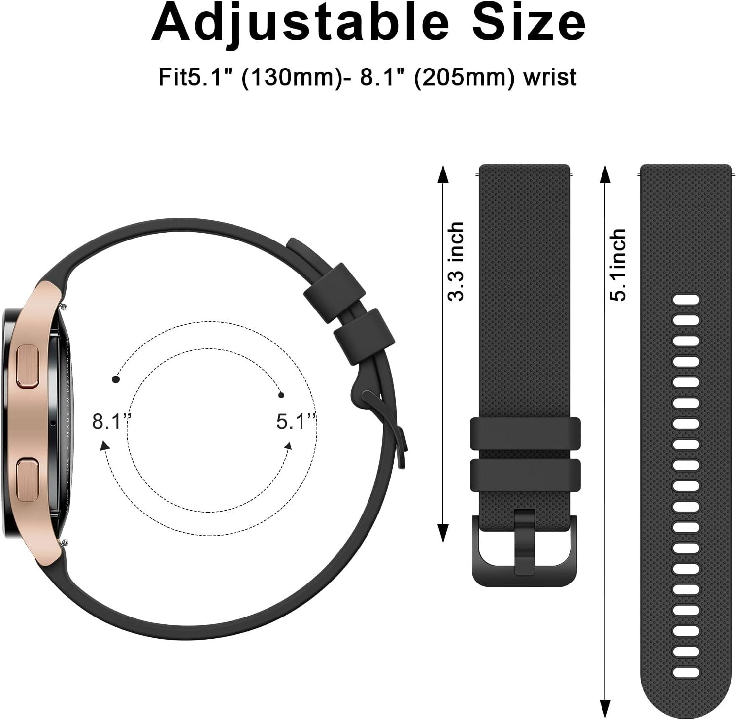 22mm Silicone Sport Band for Amazfit GTR 4/3 Pro/2 – Elegant Quick Release
