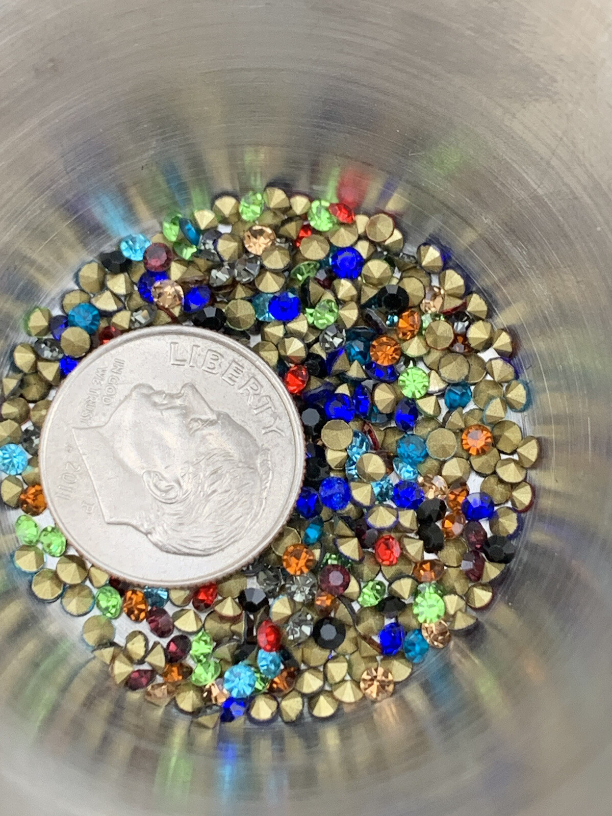 Loose Point Back Rhinestones Lot SS7 2.5 Gms 400 Pcs Mixed Colors Jewelry Repair